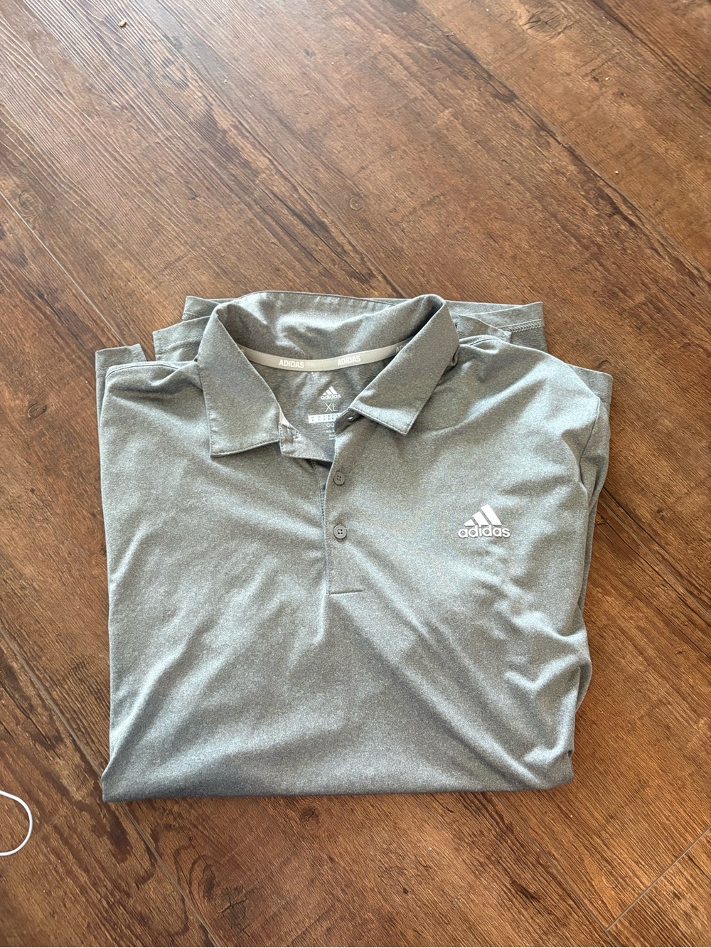adidas Men’s Heather Gray Polo with Logo
